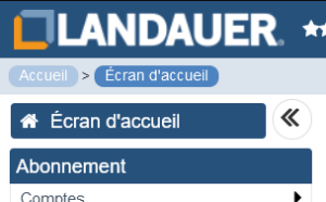 Menu-écran accueil